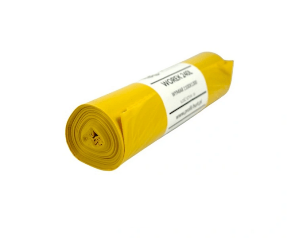 Worek śmieci 240L a’10 LDPE 30q żółte wąskie