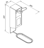 FANECO DOZOWNIK MATALOWY ŁOKCIOWY DO MYDŁA I PŁYNÓW DEZYNF.  0,5L MED500AT