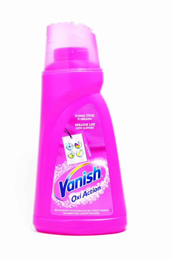 VANISH odplamiacz płyn 1L różowy (12)